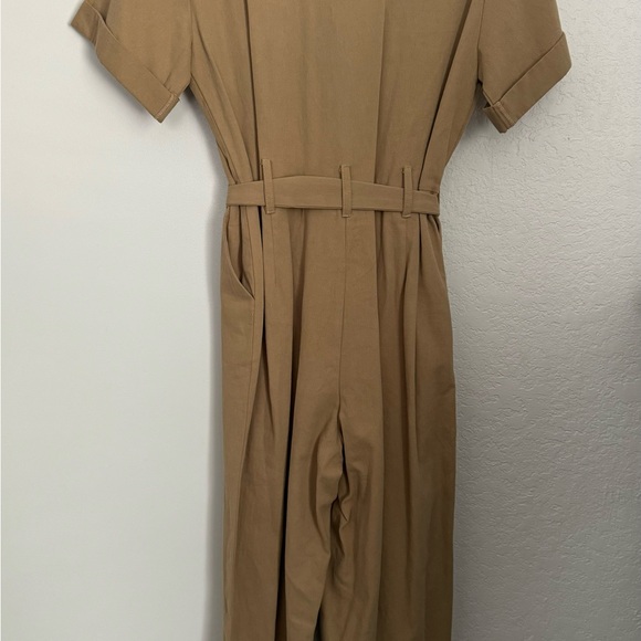 Renamed Jumpsuit Army Button Down Utility Collard Ankle Tie Waist Size Medium - Picture 2 of 4